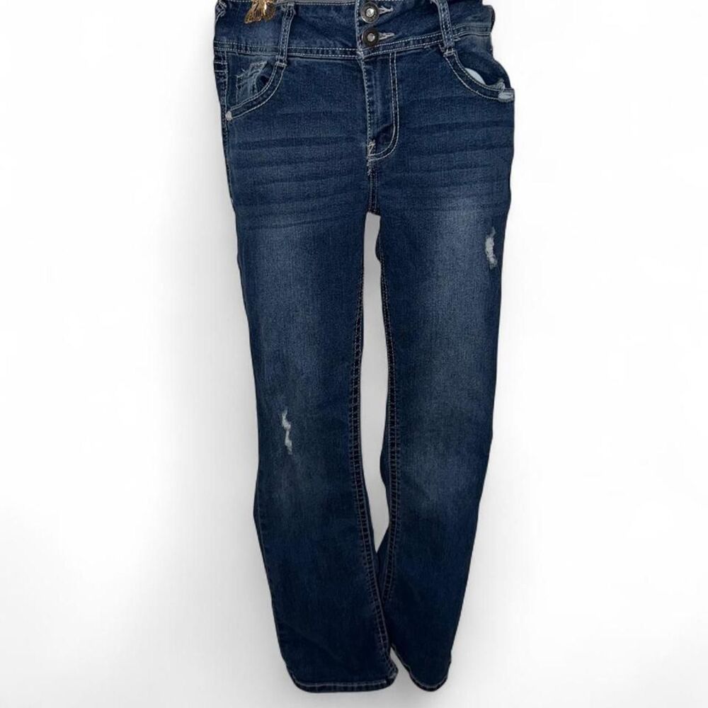 Wallflower Women's Blue and Navy Jeans